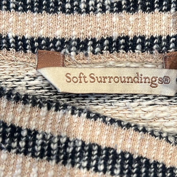Soft Surroundings Boatneck Striped Knit Sweater Small Petite - Picture 4 of 7